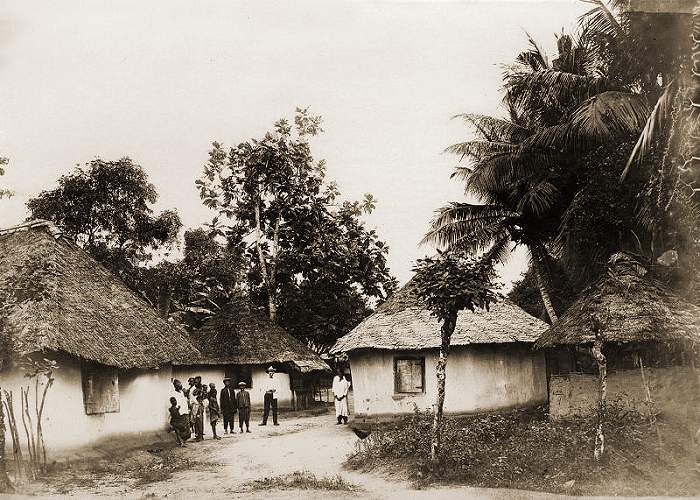 village africain en Sierra-Leone en 1910