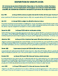 chronologie de la fin de SCOA